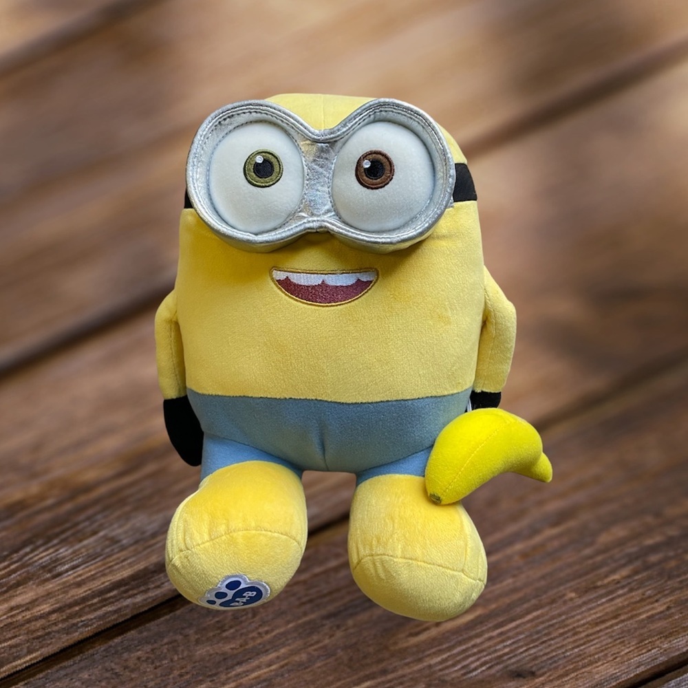 Build A Bear Stuffed Minions Bob Plush 12" Despicable Me Eye Goggles W/ Banana